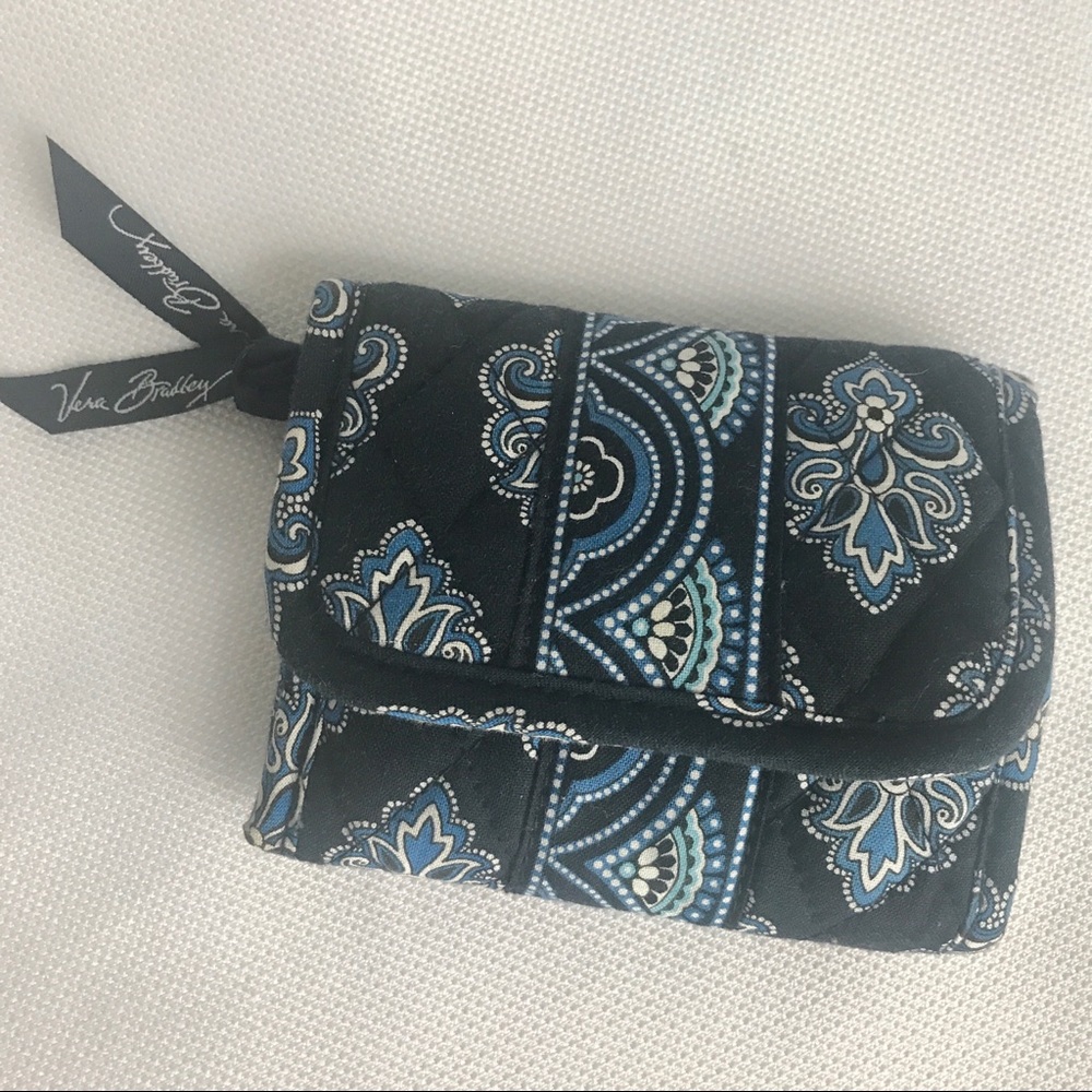 Vera Bradley tri fold wallet - blues